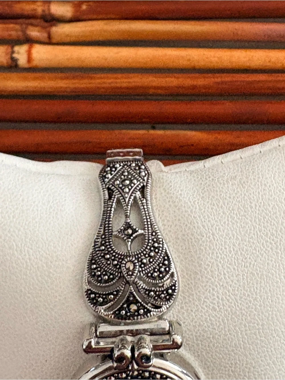 Studio Silver-Tone Marcasite Accent Women's Bracelet Watch Needs Battery